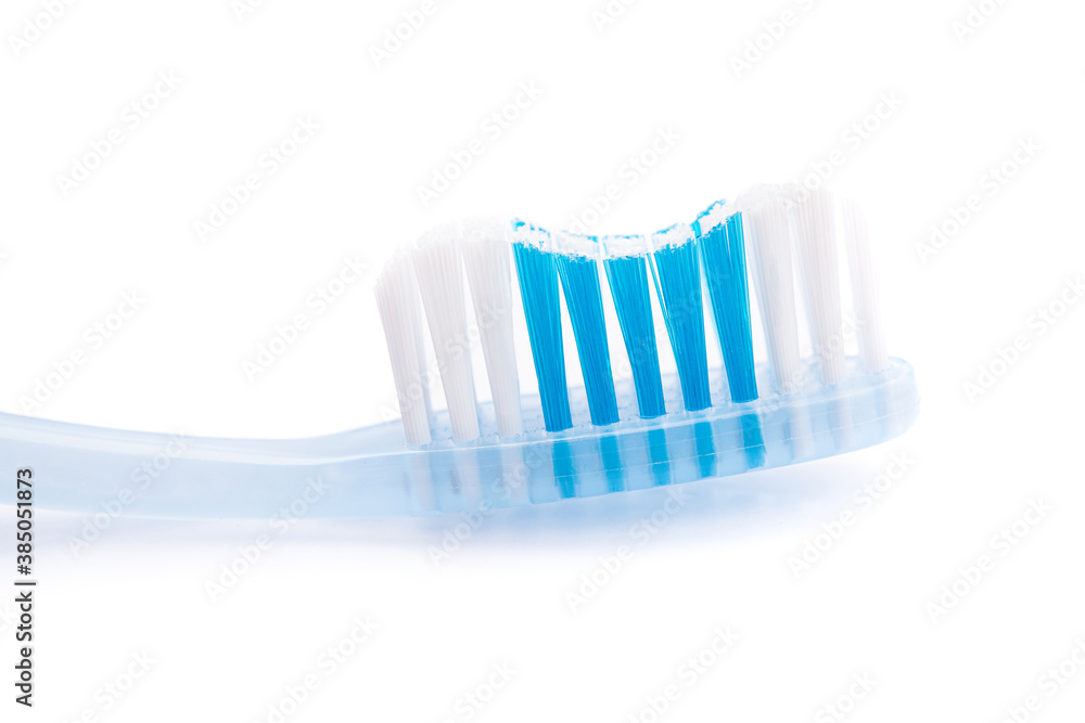 One blue toothbrush isolated One blue toothbrush isolated