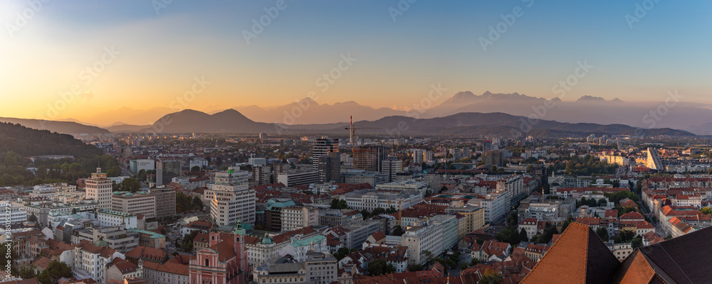 Ljubljana Sunset Panorama