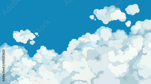 blue sky background with big white cloud
