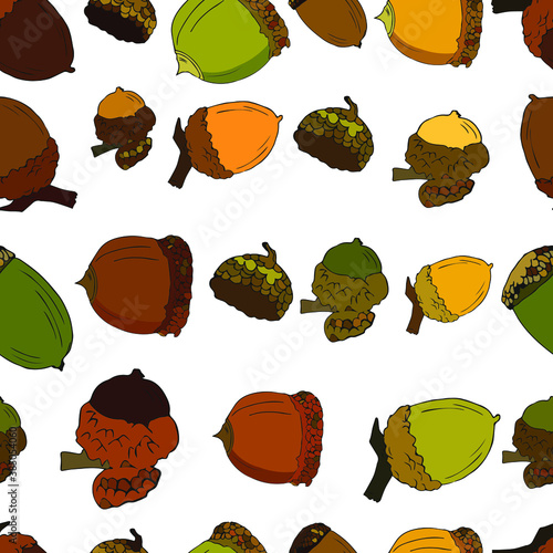 The background of acorns