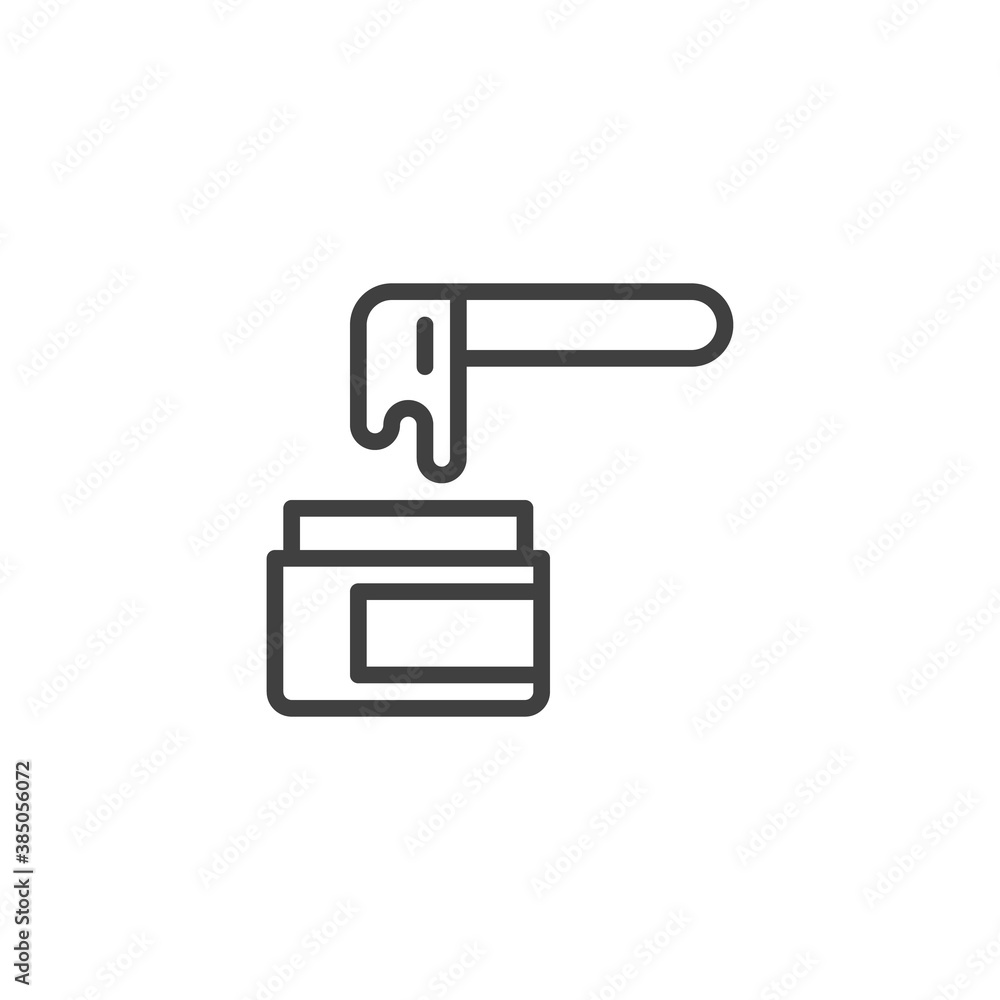 Hair wax line icon. linear style sign for mobile concept and web design.  Hair depilation wax outline vector icon. Symbol, logo illustration. Vector  graphics Stock Vector | Adobe Stock
