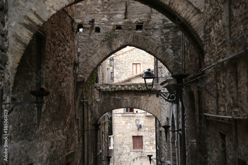 Alley of the medieval city of Narni photo