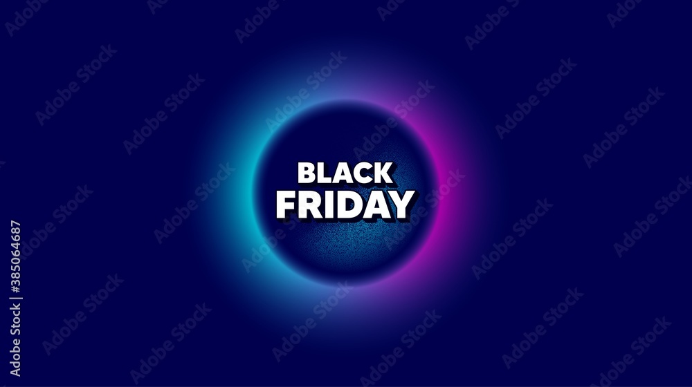 Black Friday Sale. Abstract neon background with dotwork shape. Special offer price sign. Advertising Discounts symbol. Offer neon banner. Black friday badge. Vector Black Friday Sale. Abstract neon background with dotwork shape. Special offer price sign. Advertising Discounts symbol. Offer neon banner. Black friday badge. Vector