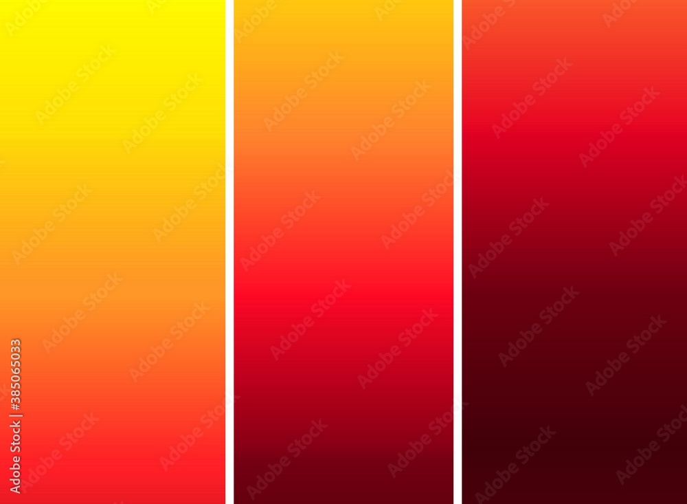 Different sheds of red, yellow for a studio. Shadow, halftone, red orange yellow gradient, Autumn, summer, fall time pattern. sets of sunset brochure template for web apps, graphics, posters products.