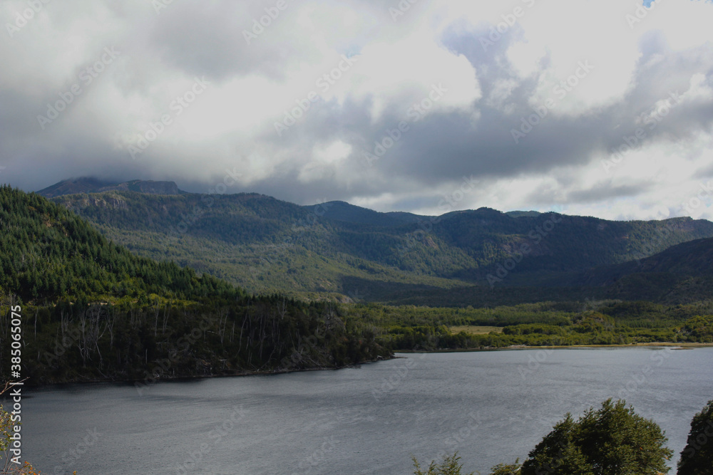 lake and mountains