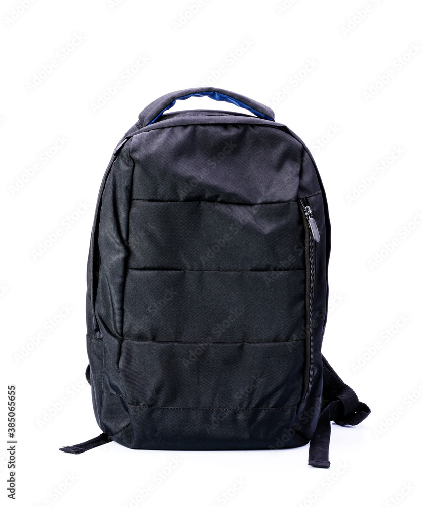 Stylish black backpack On a white background Stylish black backpack On a white background