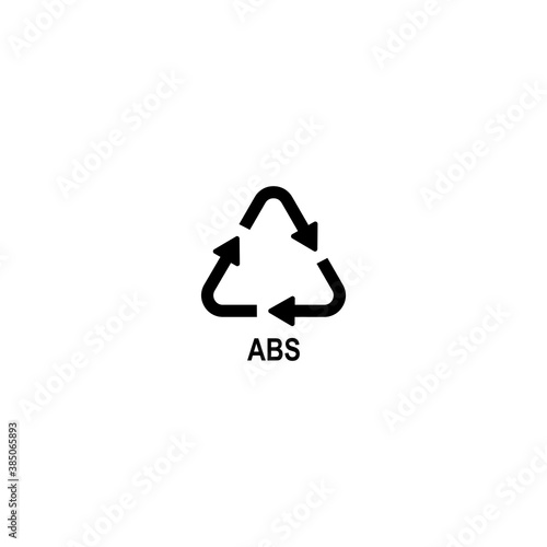 plastic recycle icon vector symbol