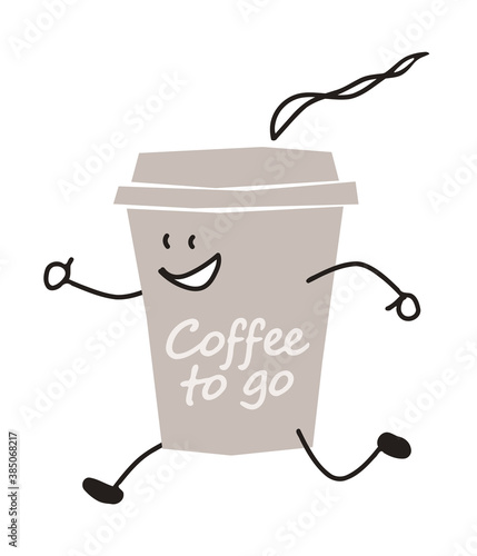 funny coffee to go character