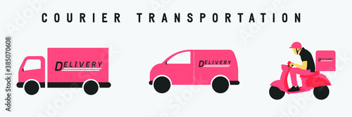 Courier Transportation Icon Pack