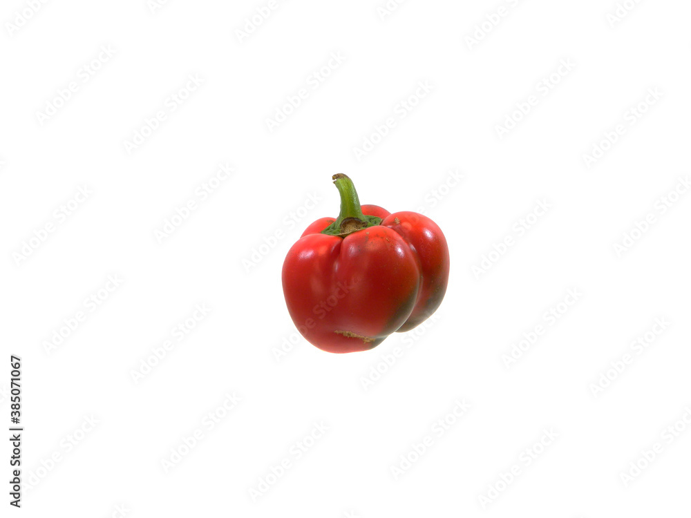 red bell pepper isolated on white background red bell pepper isolated on white background