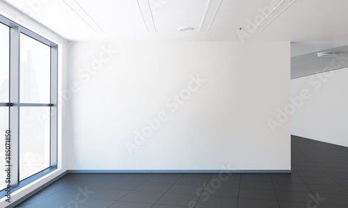 White wall at office hall