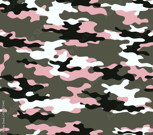 
Camouflage pattern seamless pink spots modern pattern. Stylish template