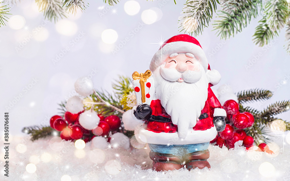 Merry Christmas and Happy New Year, Holidays greeting card with blurred bokeh background Merry Christmas and Happy New Year, Holidays greeting card with blurred bokeh background
