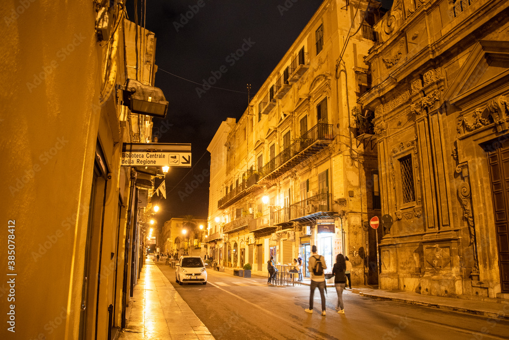 The Magic of Palermo at night, Sicily, Italy
