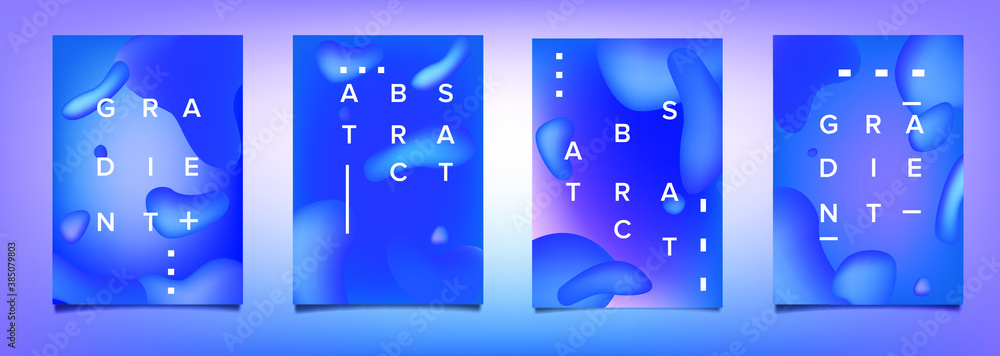 Abstract geometric shapes with neon gradient like in lava lamp ...