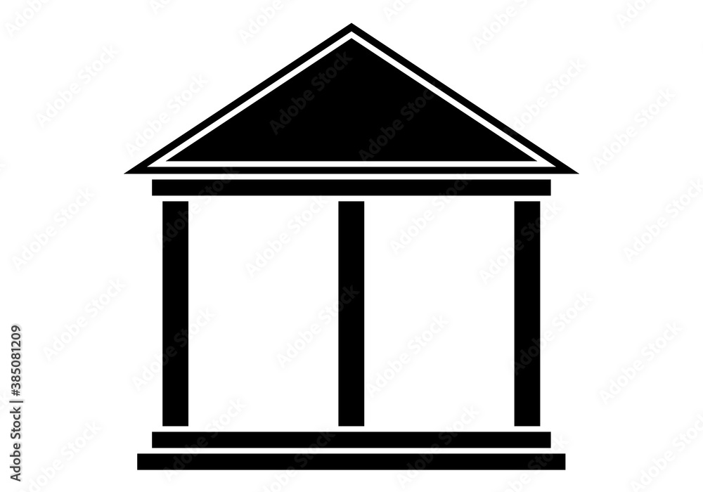 Icono negro de un templo griego. Icono negro de un templo griego.