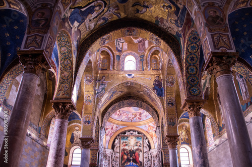 The Church of St. Mary of the Admiral (Italian: Santa Maria dell'Ammiraglio), also called Martorana, is the seat of the Parish of San Nicolò dei Greci in Palermo, Sicily, Italy