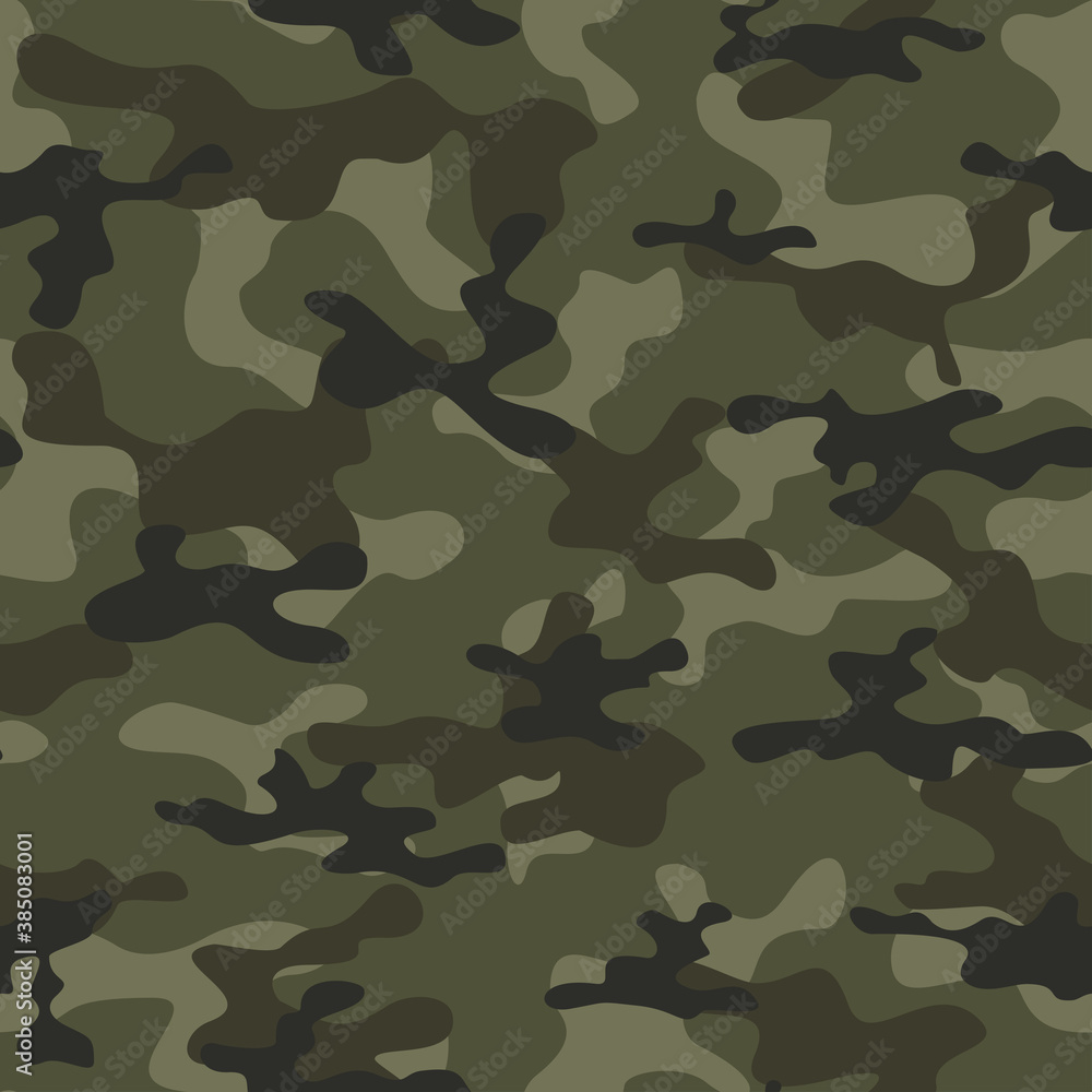 Fototapeta premium Abstract military camouflage khaki background vector illustration on textiles.