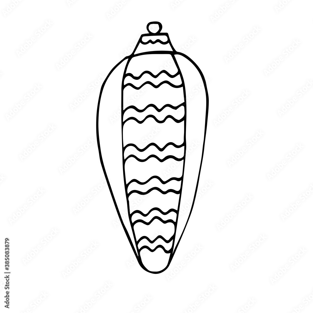 Hand drawn christmas ball isolated.Vector sketch black and white background. Christmas toy in the style of Doodle. Hand drawn christmas ball isolated.Vector sketch black and white background. Christmas toy in the style of Doodle.