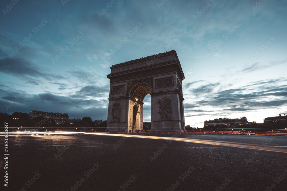  Arc de Triumph at evening, Paris, France