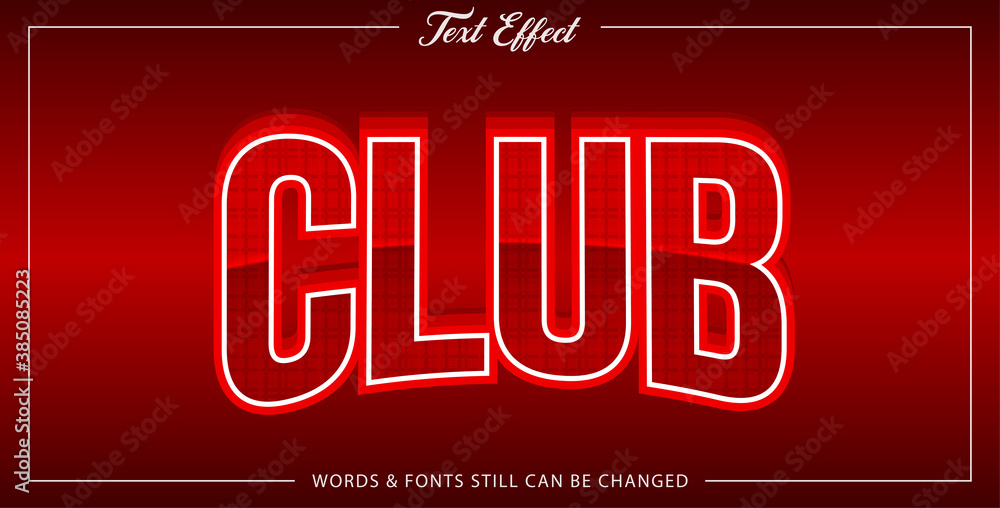Font effect style club