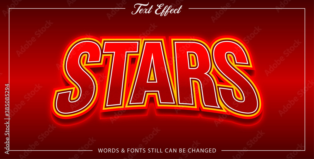 Font effect style stars