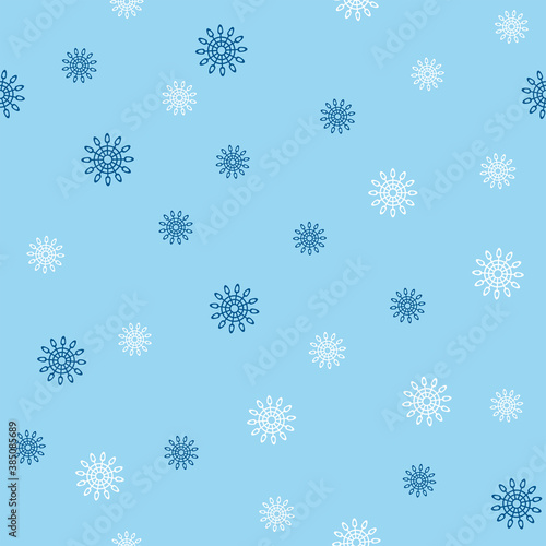 Simple seamless pattern with snowflakes. Vector illustration.