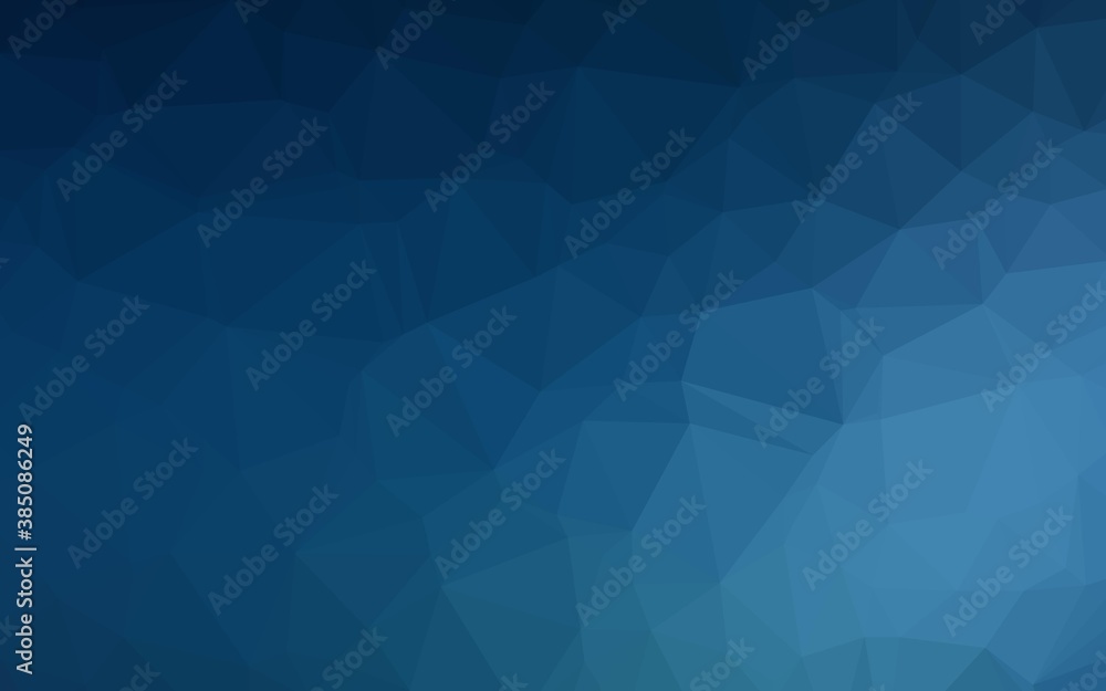 Dark BLUE vector low poly cover. Dark BLUE vector low poly cover.