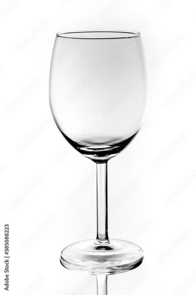 Empty wine glass isolated on white background Empty wine glass isolated on white background