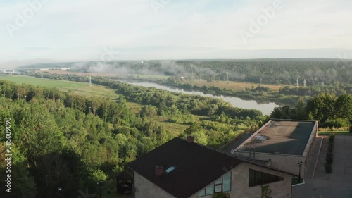 Wallpaper Mural Deep-water river in Russia. The Oka River, filmed from a quadcopter. Torontodigital.ca