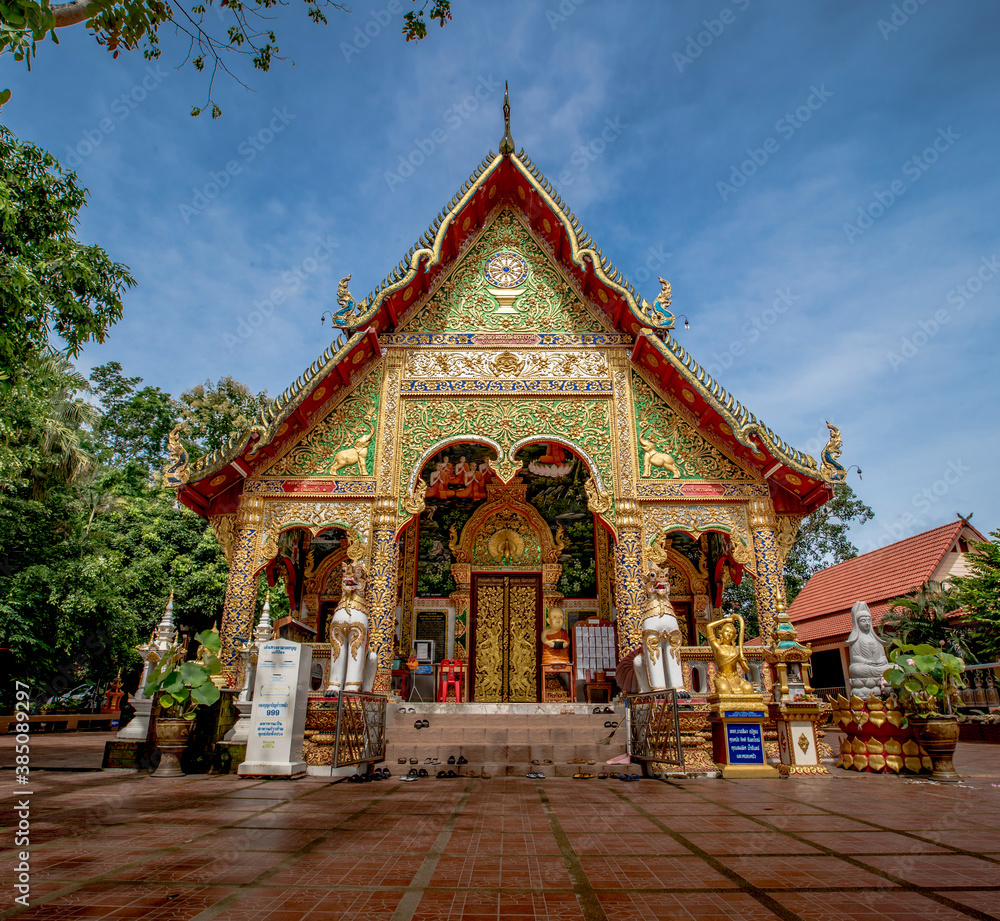 Wat Phuket, Nan Province, Thailand, most beautiful temples in Nan Province.