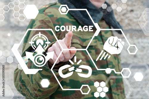 Wallpaper Mural Courage and Brave Soldier Key to Success Concept. Military Courageous Soldiers Training. Torontodigital.ca