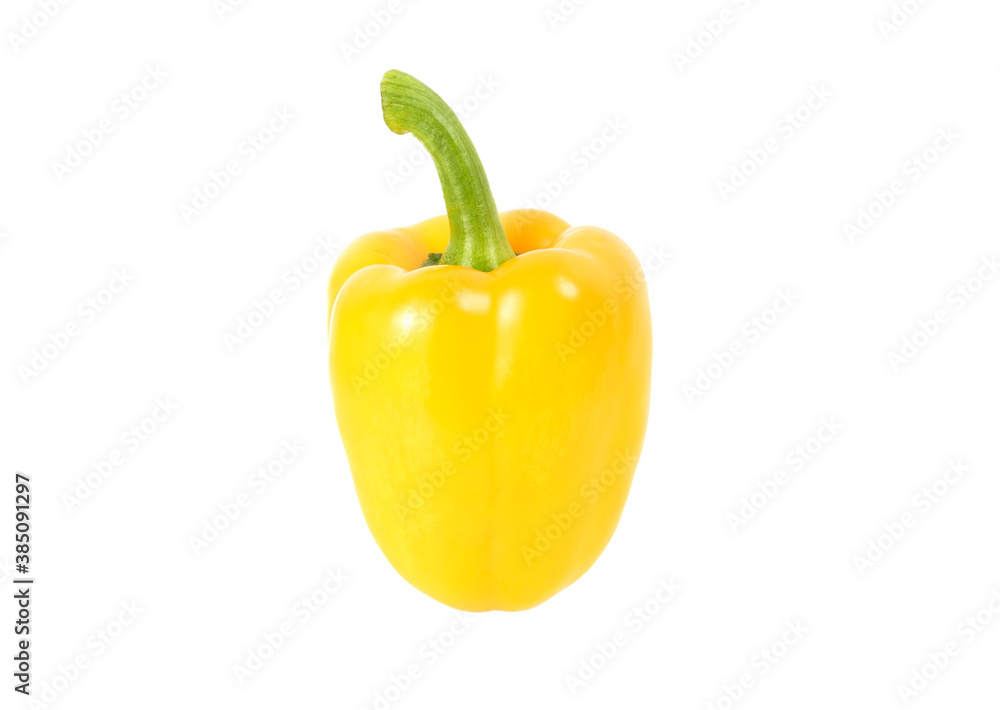 yellow bell pepper isolated on white background. yellow bell pepper isolated on white background.
