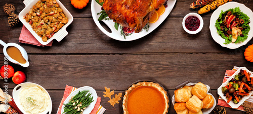 Obraz na plátne Classic Thanksgiving turkey dinner