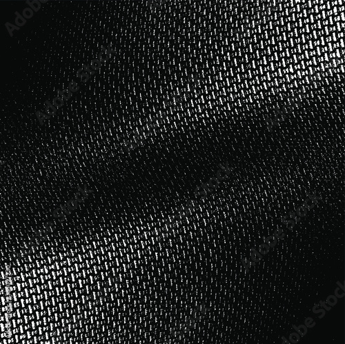 Vector fabric texture. Distressed texture of weaving fabric. Grunge background. Abstract halftone vector illustration. Overlay to create interesting effect and depth. Black isolated on white. EPS10.