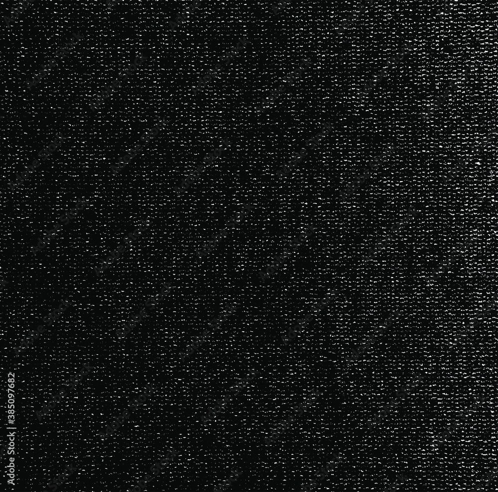 Fototapeta premium Vector fabric texture. Distressed texture of weaving fabric. Grunge background. Abstract halftone vector illustration. Overlay to create interesting effect and depth. Black isolated on white. EPS10.