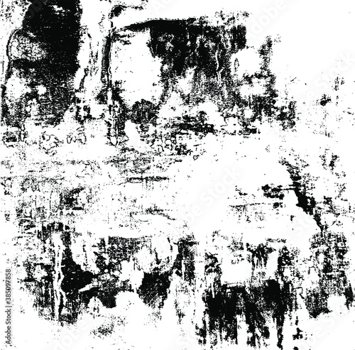 Wallpaper Mural Rough black and white texture vector. Distressed overlay texture. Grunge background. Abstract textured effect. Vector Illustration. Black isolated on white background. EPS10 Torontodigital.ca