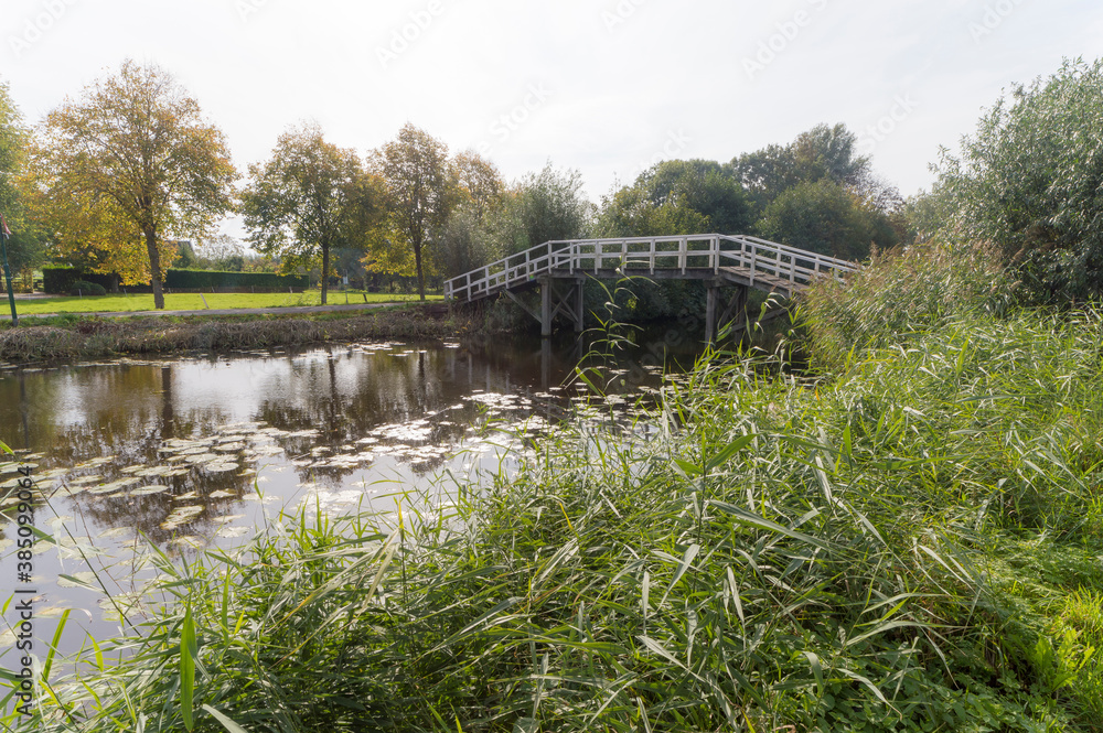The Wilhelminabrug bridge over the Gein river in Abcoude, The ...