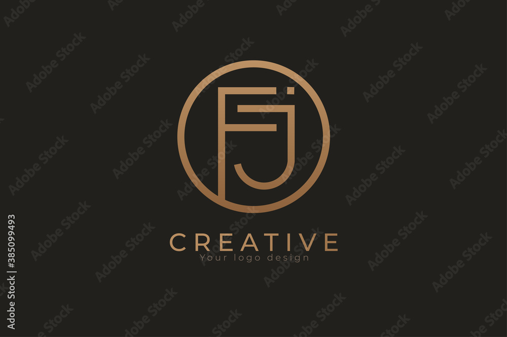 Abstract initial letter F and J logo, usable for branding and business logos, Flat Logo Design Template, vector illustration Abstract initial letter F and J logo, usable for branding and business logos, Flat Logo Design Template, vector illustration