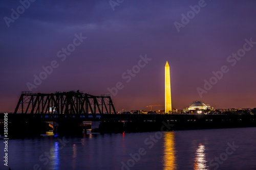 Washington Monument, and Jefferson memorial 