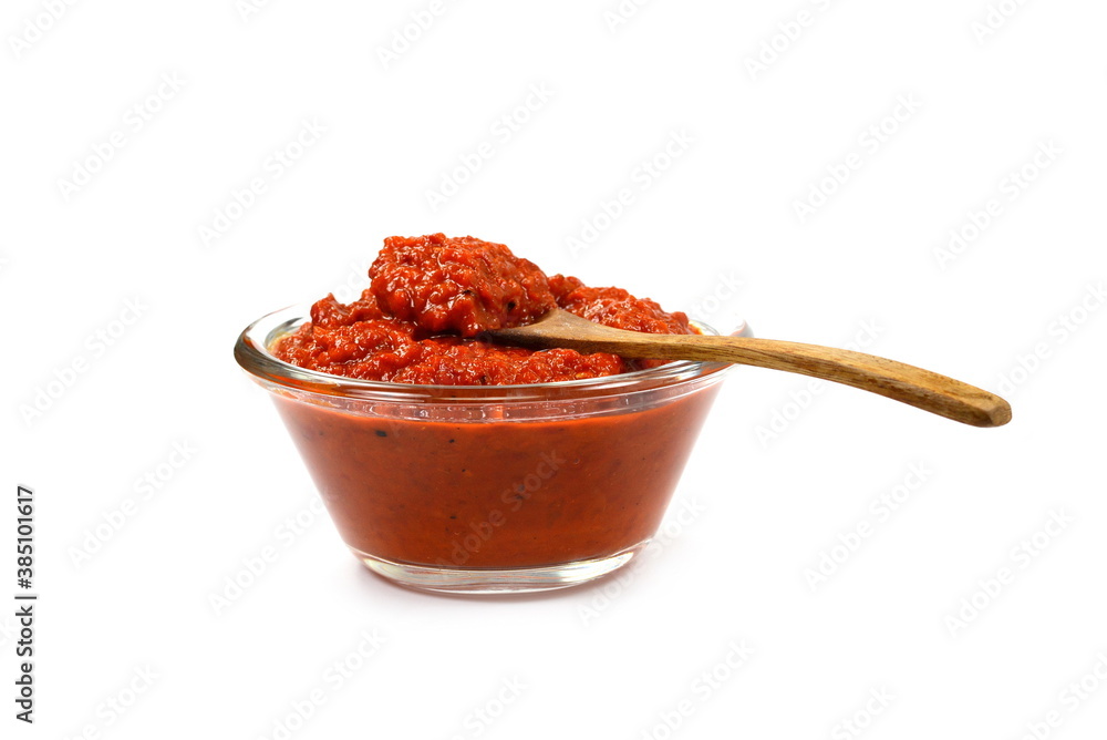 Ajvar traditional macedonian serbian dish made from red bell peppers