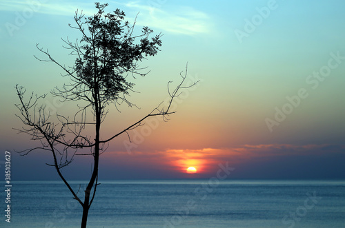 Beautiful photo of the sea landscape at sunset