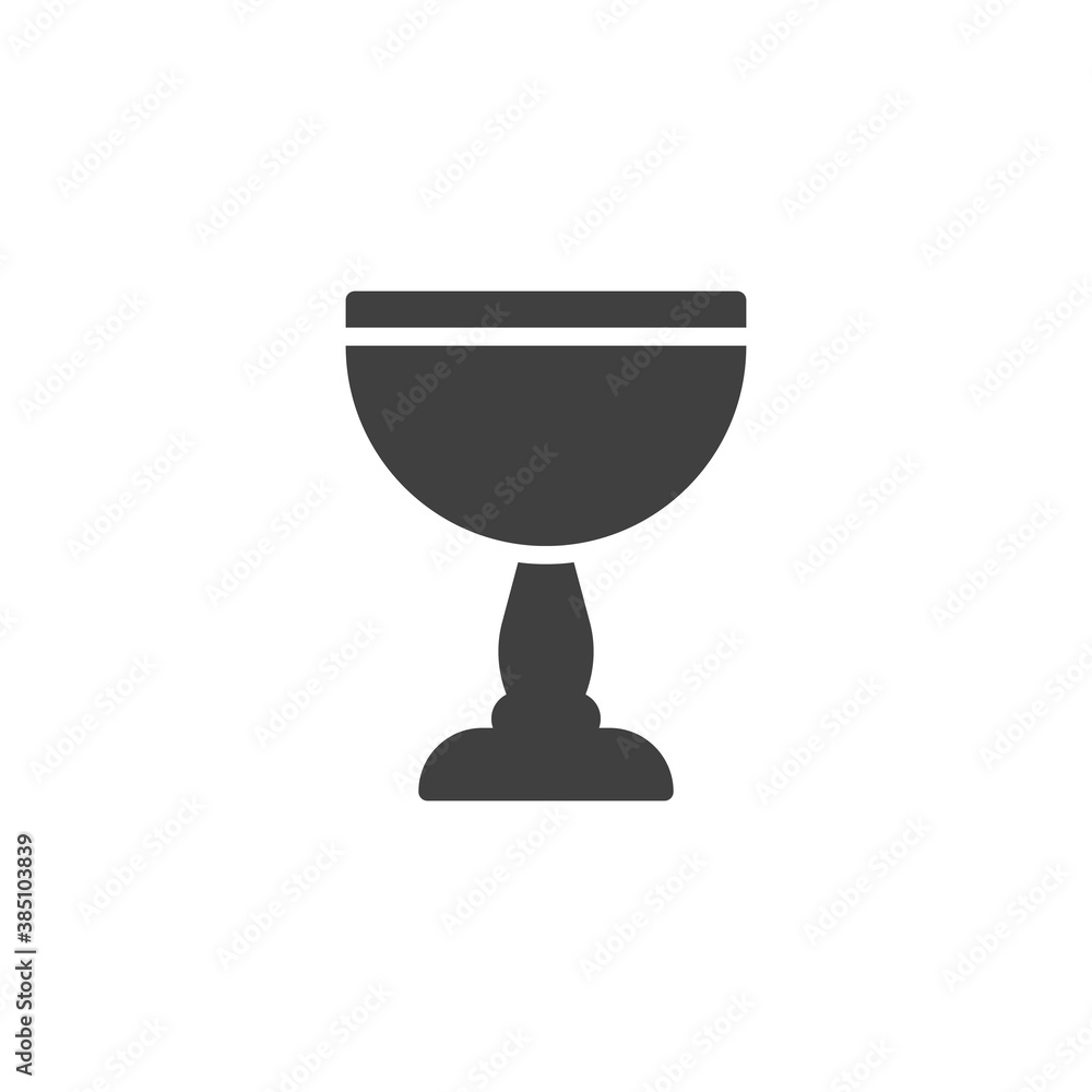 Wine goblet vector icon. filled flat sign for mobile concept and web design. Chalice cup glyph icon. Symbol, logo illustration. Vector graphics Wine goblet vector icon. filled flat sign for mobile concept and web design. Chalice cup glyph icon. Symbol, logo illustration. Vector graphics