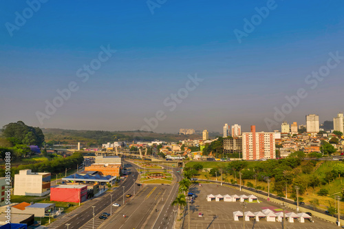 Aerial shoot of a small city outside S  o Paulo state