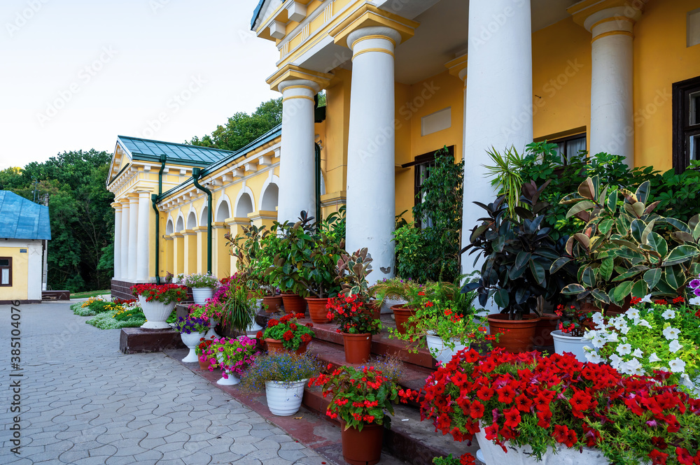 Naklejka premium Hancu Monastery and church in Moldova
