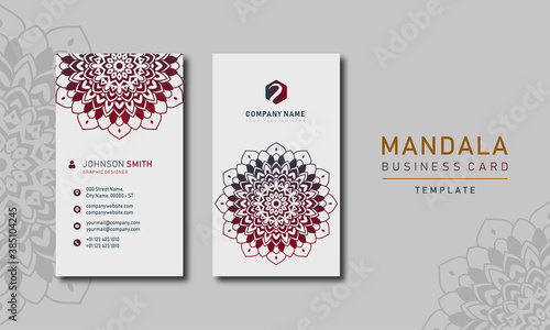 Elegant business card design with exclusive mandala design