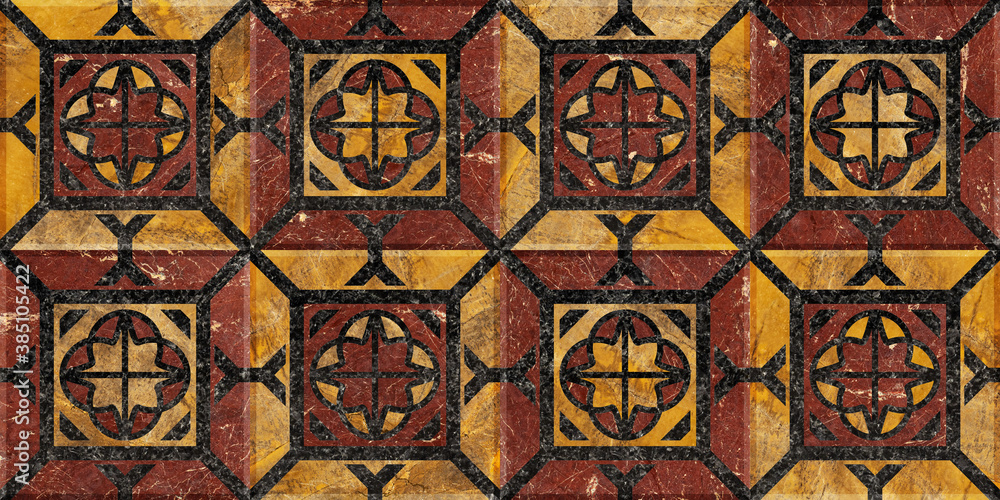 Marble tiles for interior design. Mosaic made of natural polished stone. Background texture Marble tiles for interior design. Mosaic made of natural polished stone. Background texture