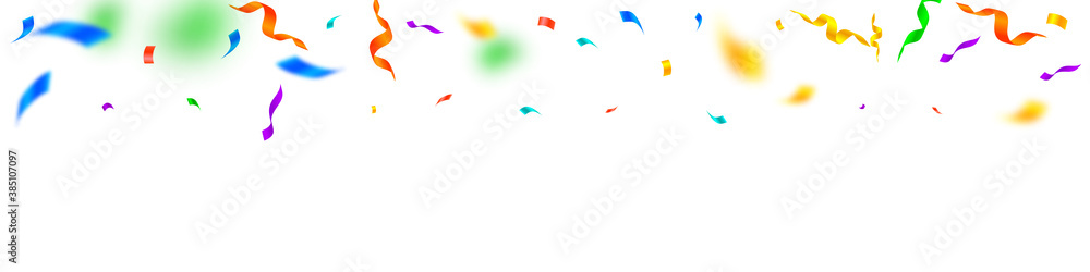 Streamers and confetti. Colorful streamers tinsel Streamers and confetti. Colorful streamers tinsel