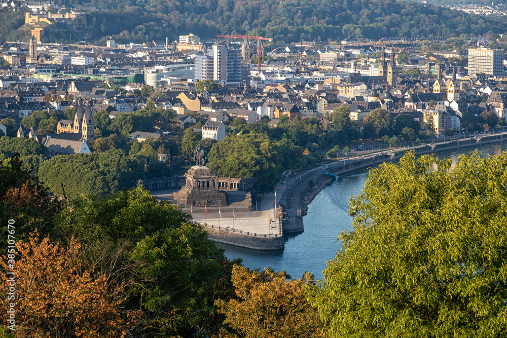 Rhine and Moselle at the Deutsches Eck in Koblenz