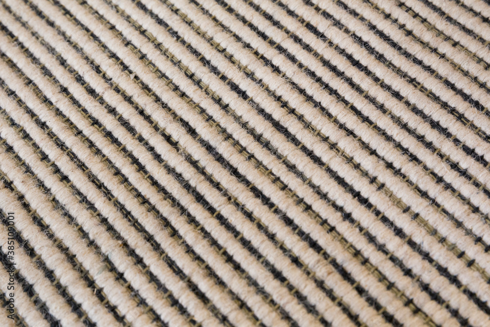 Surface of striped carpet in black and white Surface of striped carpet in black and white